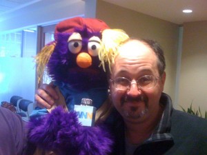A muppet and his friend Wooberg. 