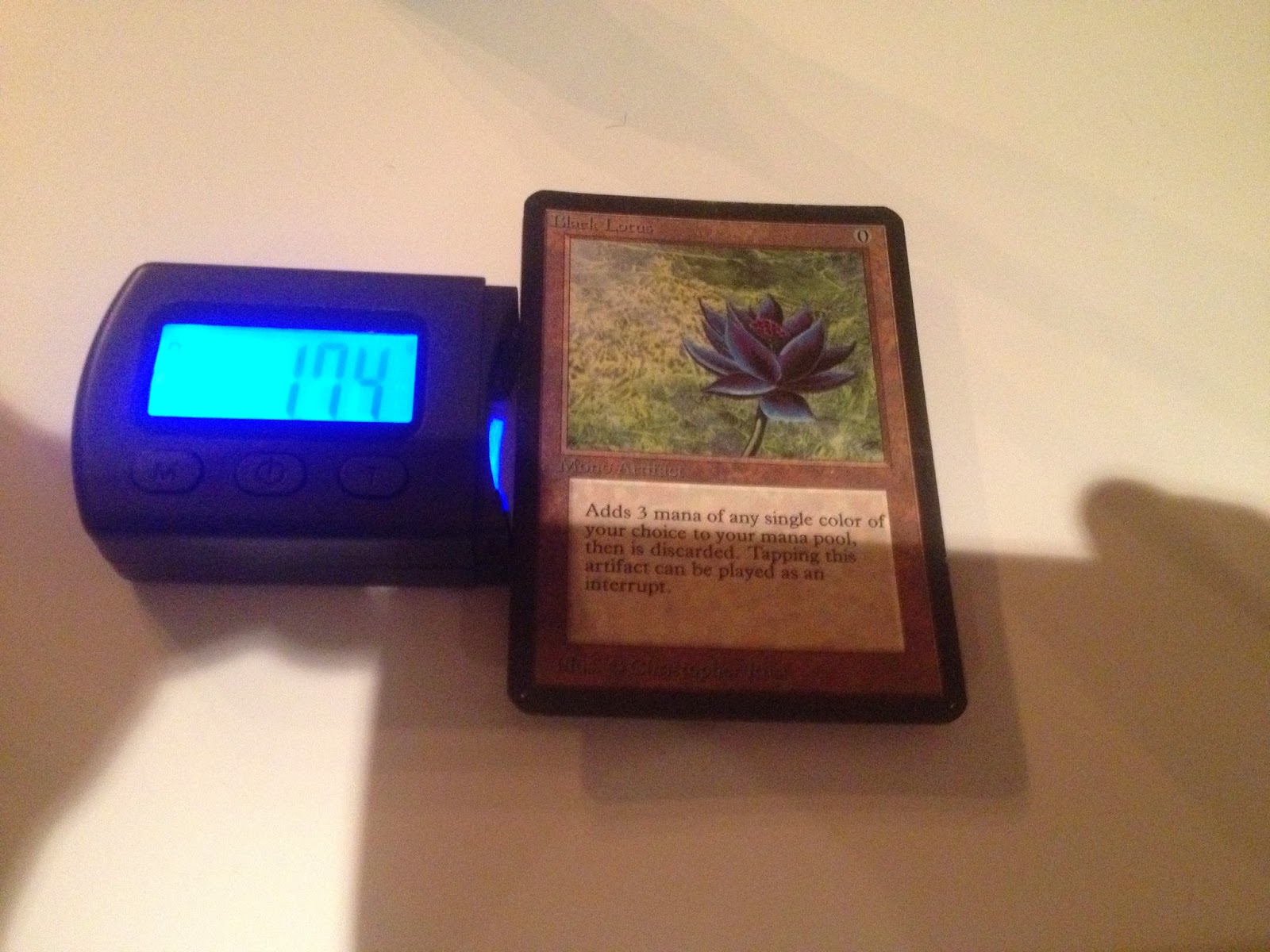 Precision scale with a Black Lotus