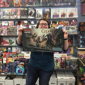 Imogen and her store champion playmat