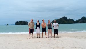 Island vacation before a Grand Prix with Jonathon East, Leanne Capewell, Riccardo Tessitori, and Laura Ellis.