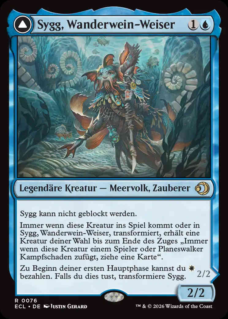 Syggs zweite Fähigkeit endet mit "ziehe eine Karte'."