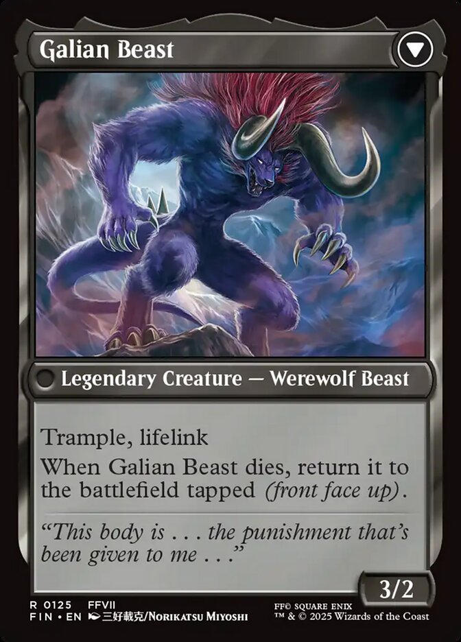 Magic the Gathering card: Galian Beast.