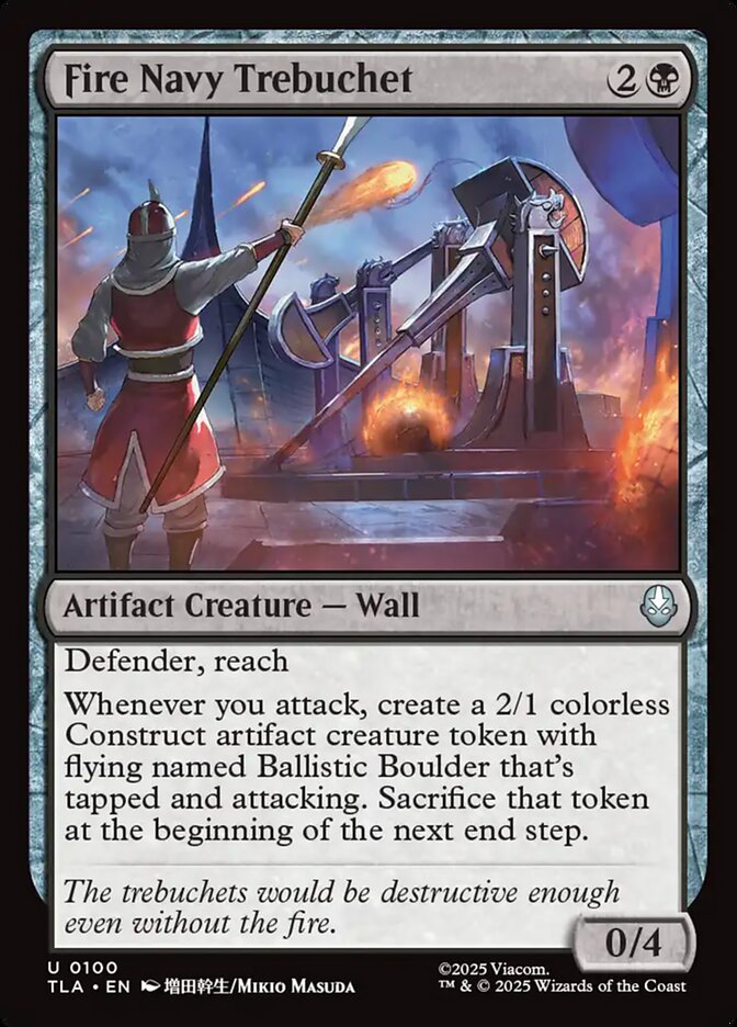 Magic the Gathering card: Fire Navy Trebuchet