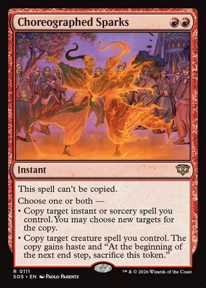 Magic the Gathering card: Choreographed Sparks
