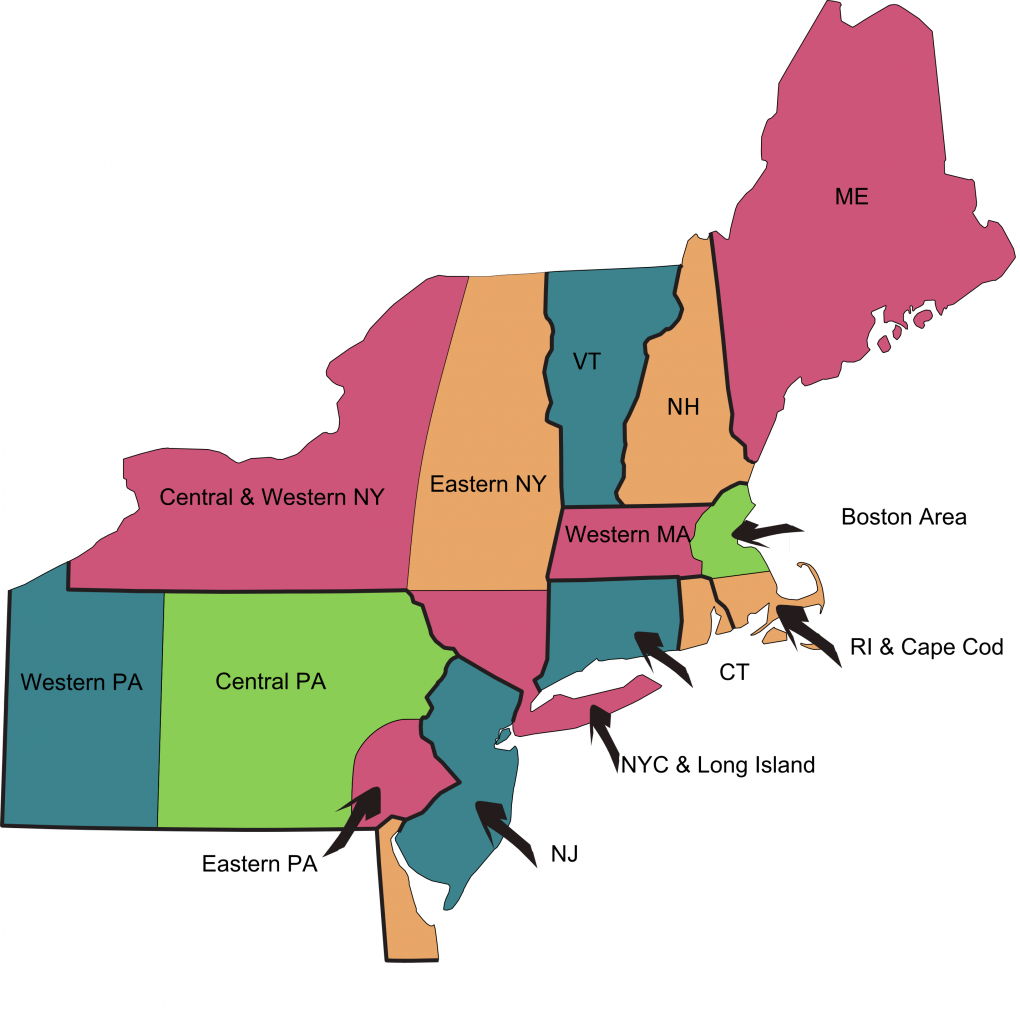 States In The Northeast Region