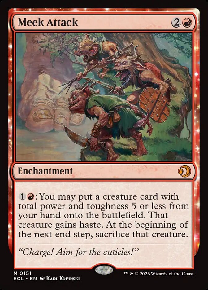 Magic the Gathering card: Meek Attack