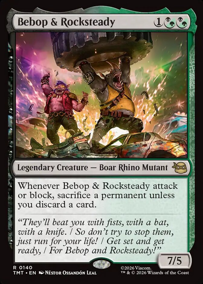 Magic the Gathering card: Bebop & Rocksteady